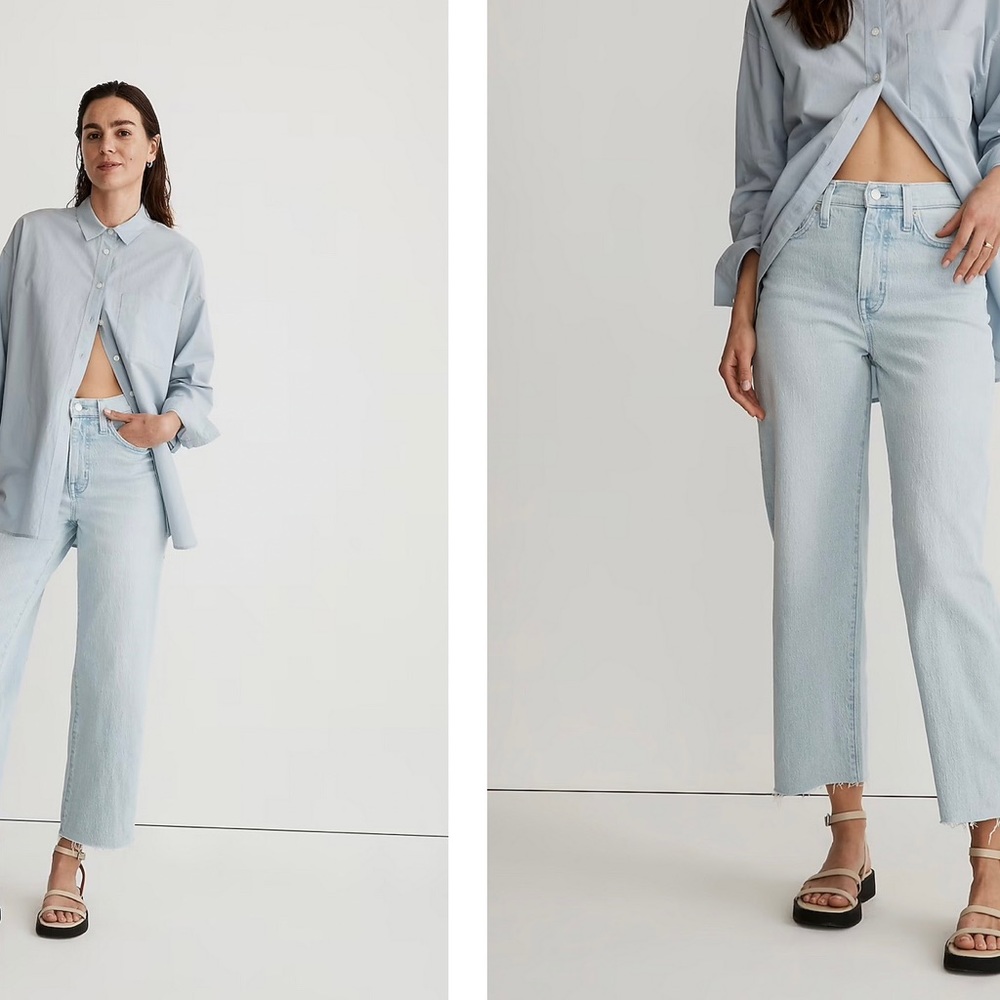 Perfect vintage wide leg crop Jean